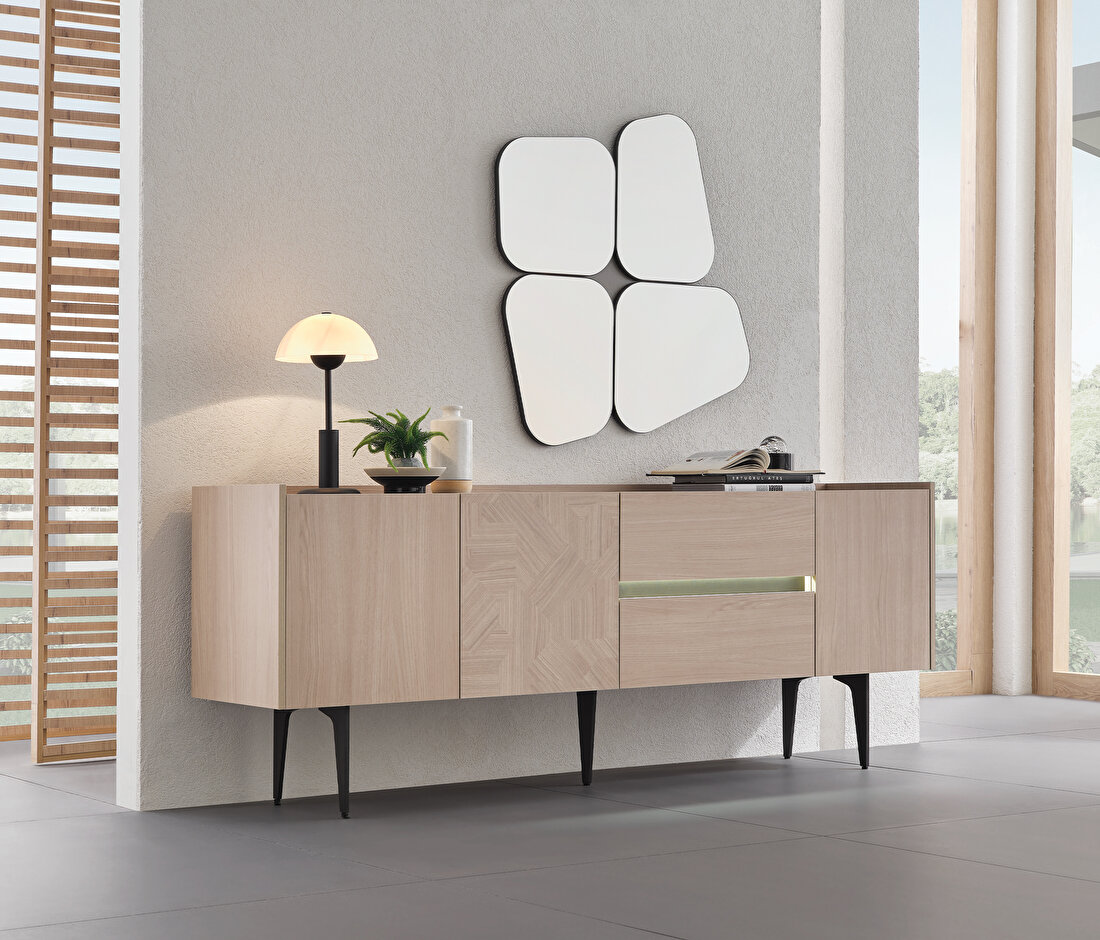 Terra Light Oak-Anthracite Sideboard