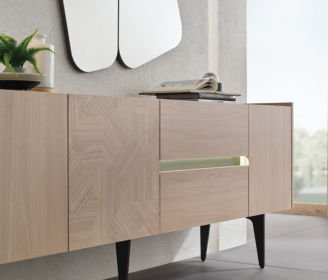 Terra Light Oak-Anthracite Sideboard
