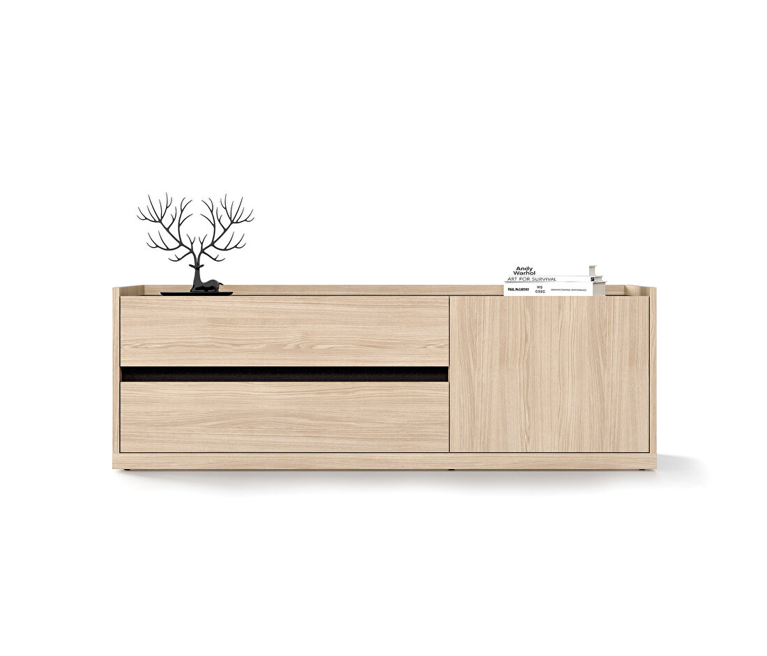 Terra Light Oak-Anthracite TV Stand
