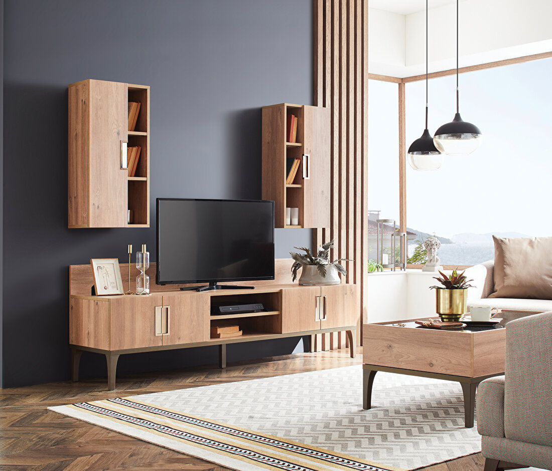 Sona Light Walnut TV Stand Module
