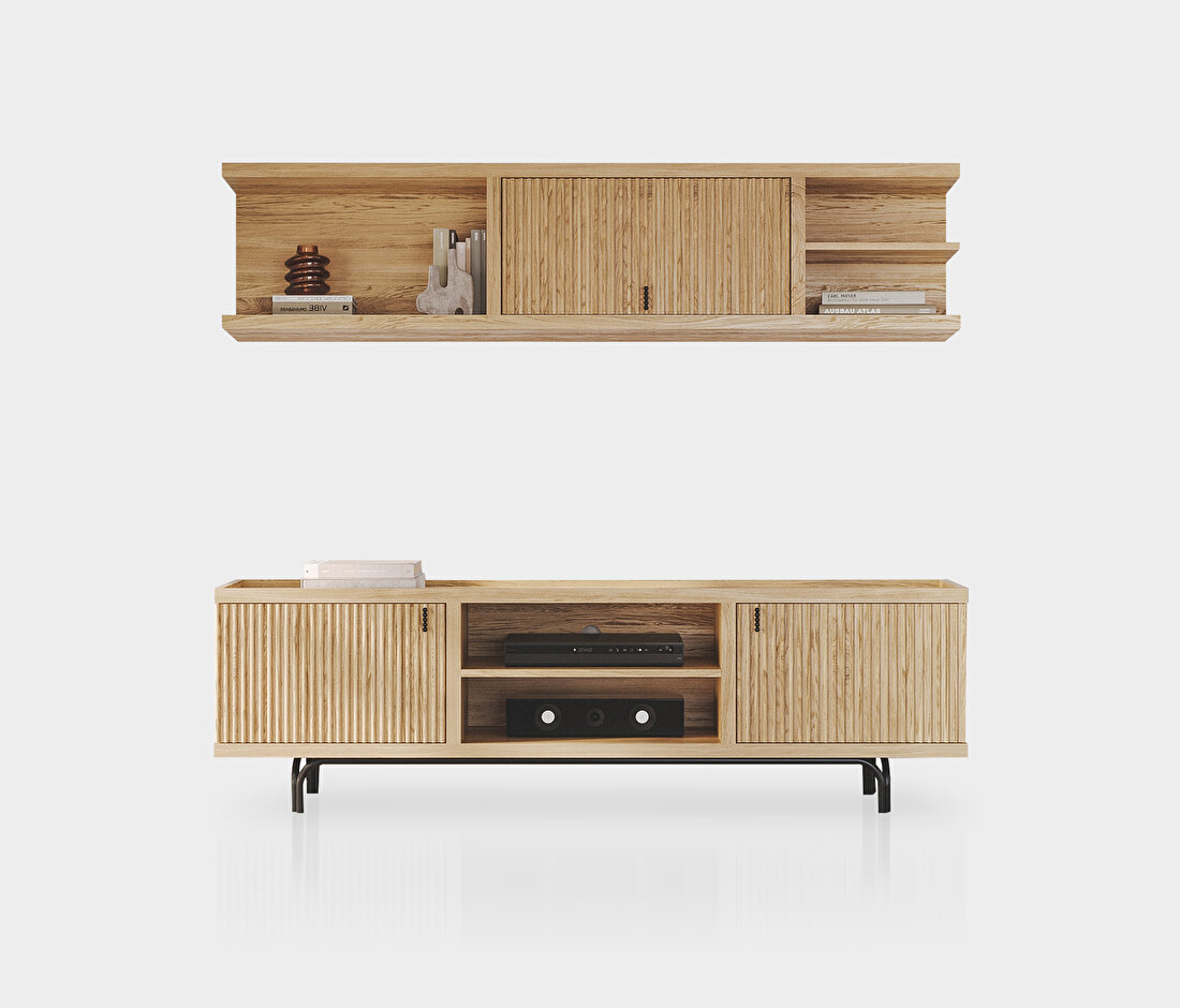 Austin Light Oak Mini TV Unit