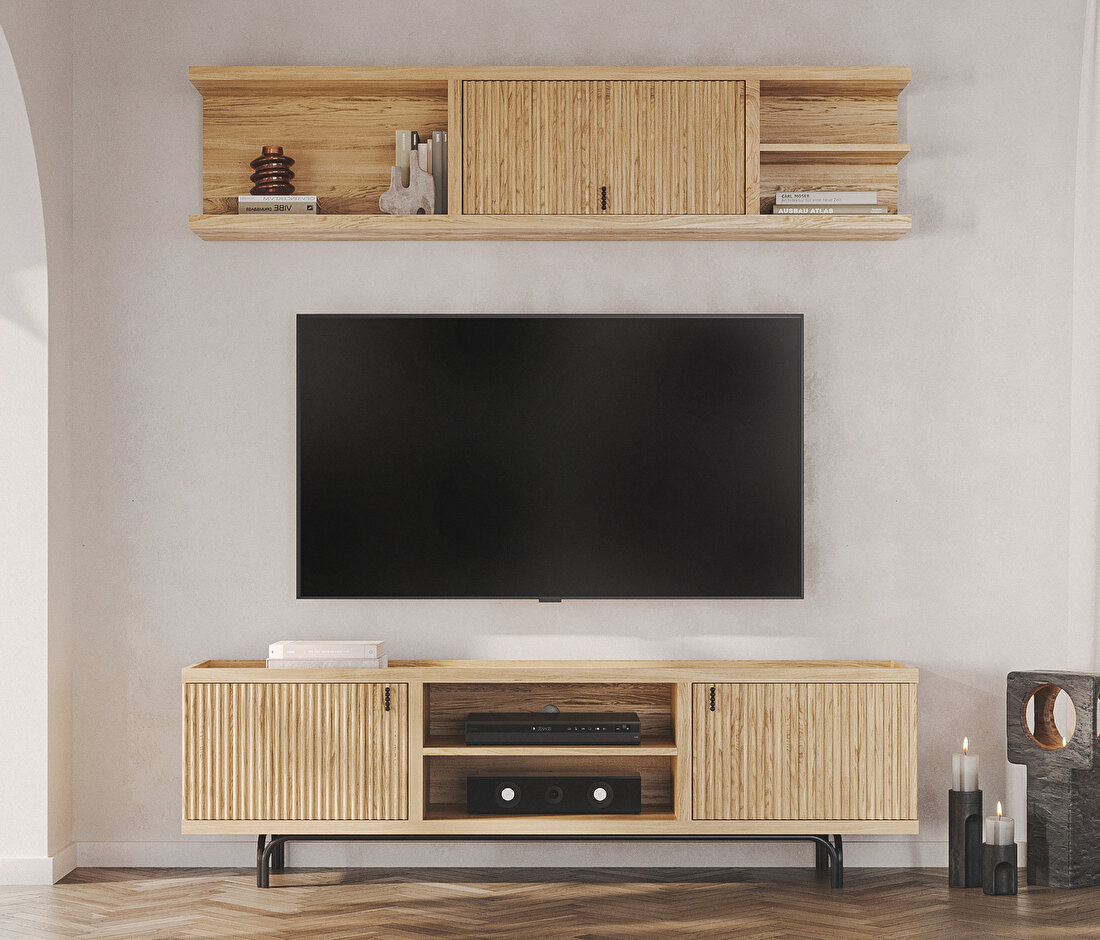Austin Light Oak Mini TV Unit
