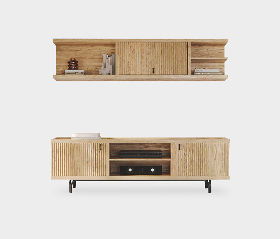 Austin Light Oak Mini TV Unit