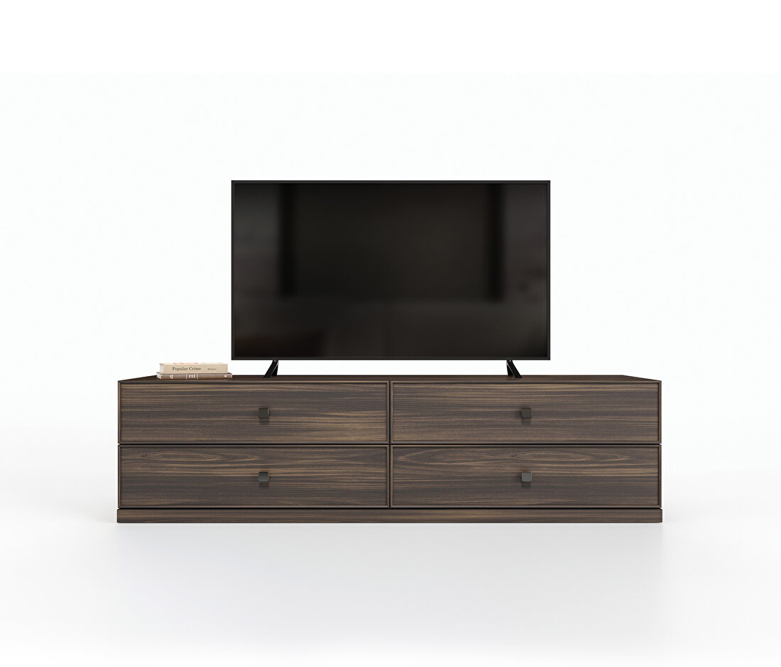 Parma Dark Walnut-Black TV Stand