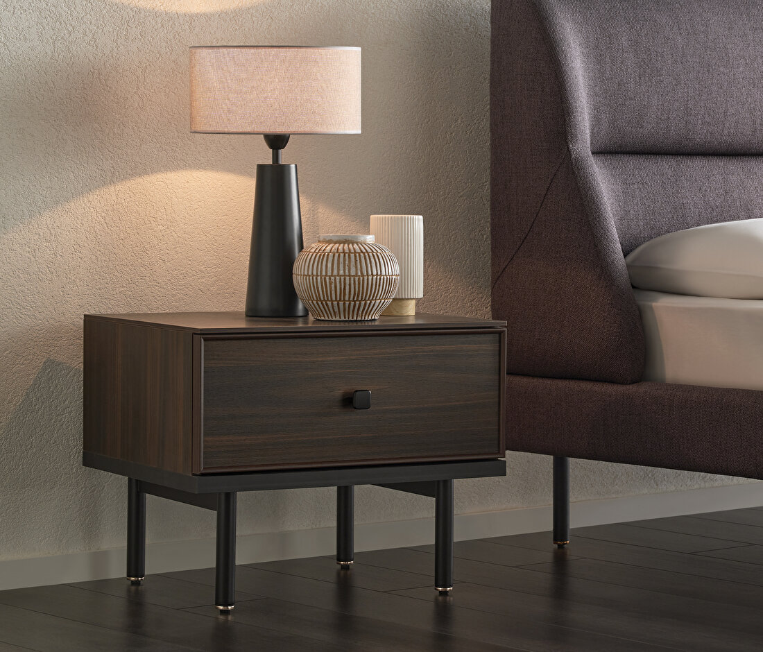Parma Dark Walnut Nightstand