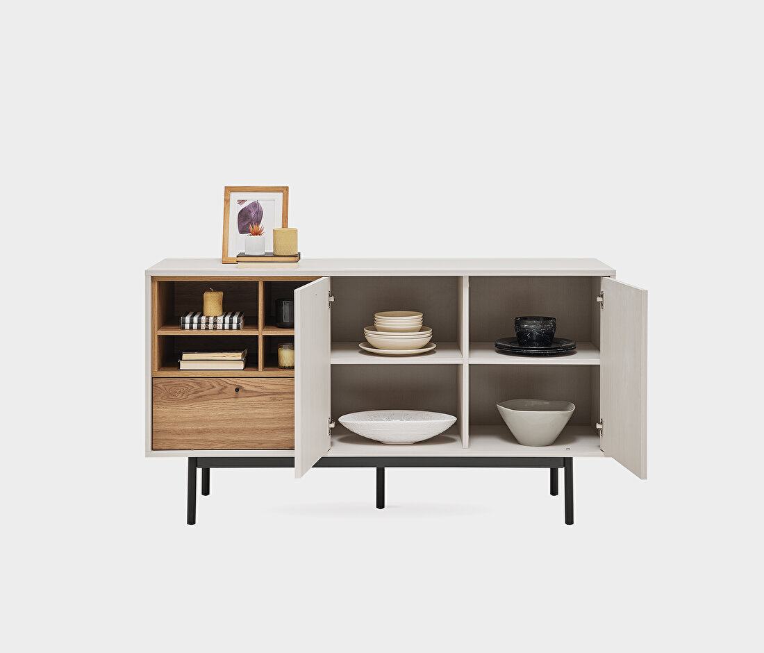 Loreto Off-White-Walnut Sideboard