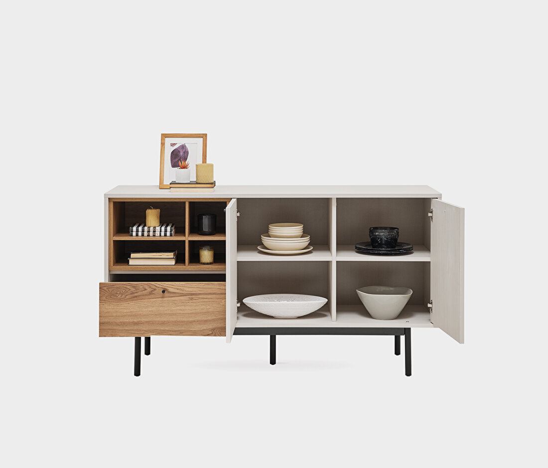 Loreto Off-White-Walnut Sideboard