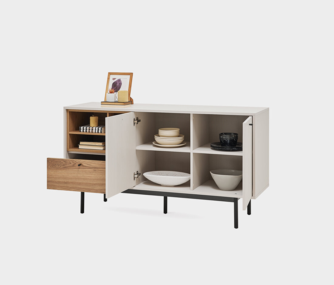 Loreto Off-White-Walnut Sideboard