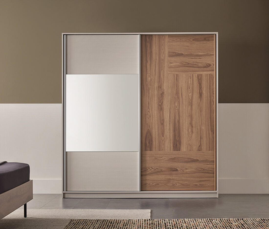 Loreto Off-White-Walnut Wardrobe