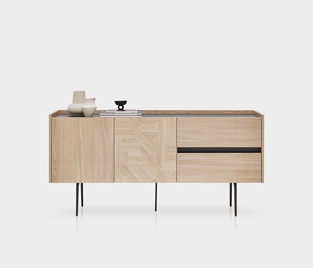 Terra Light Oak-Anthracite Sideboard