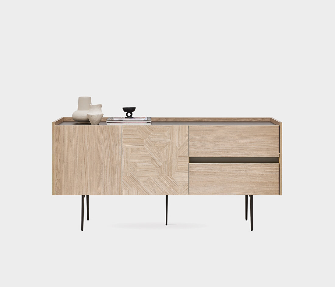 Terra Light Oak-Anthracite Sideboard