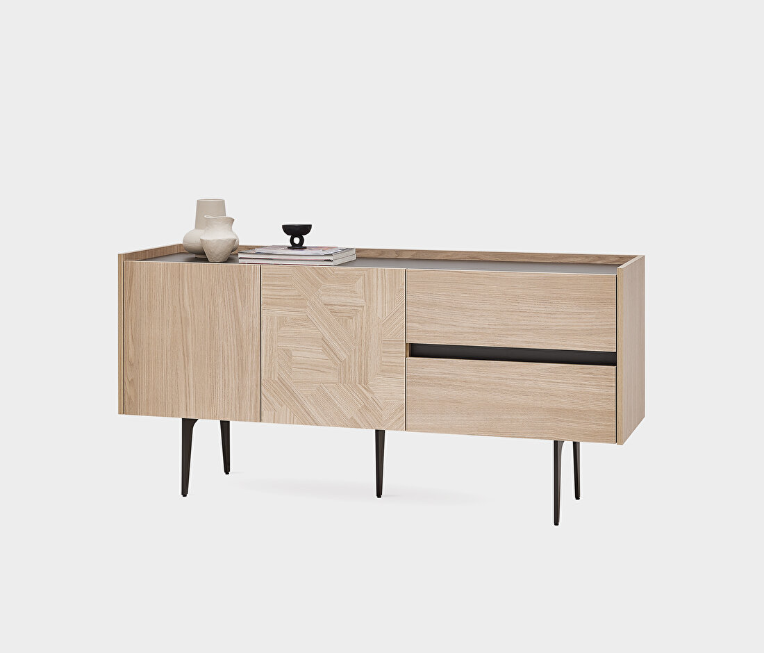 Terra Light Oak-Anthracite Sideboard