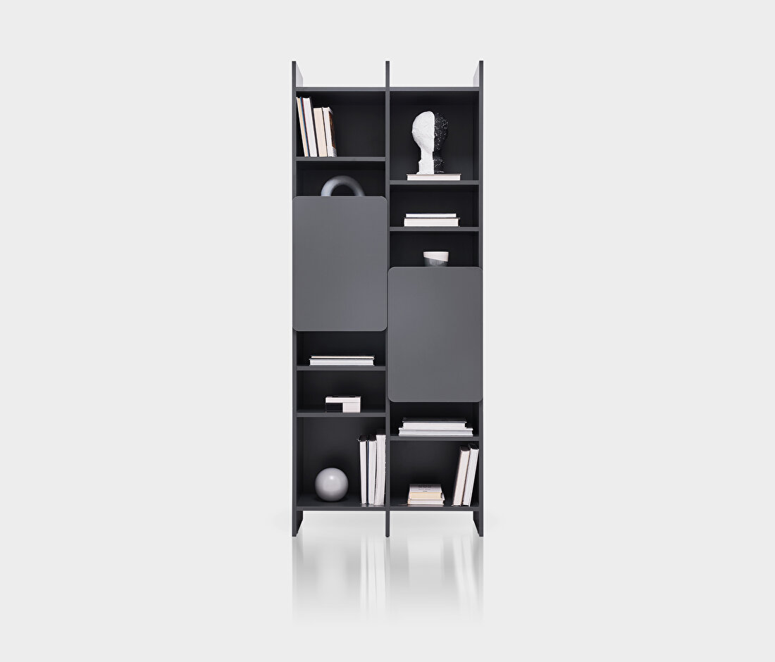 Blend Gray Color Bookcase