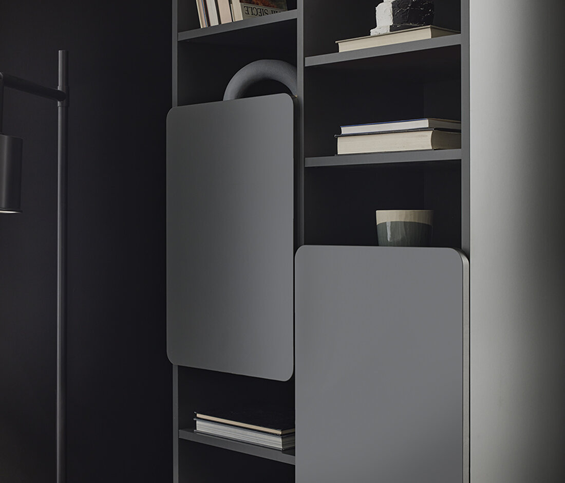 Blend Gray Color Bookcase