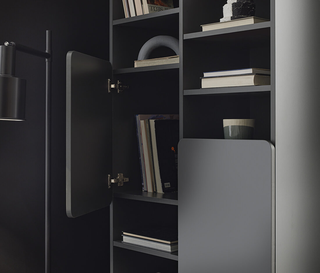 Blend Gray Color Bookcase