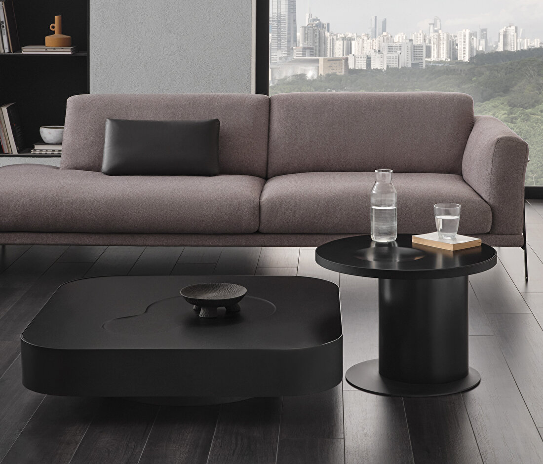 Block Black Side Table