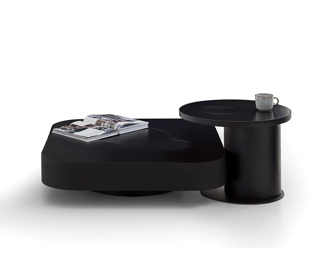 Block Black Side Table