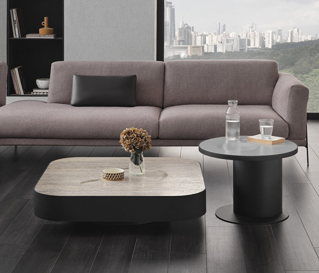 Block Gray Side Table