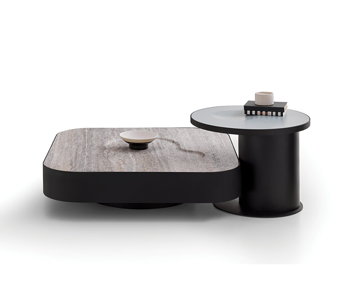 Block Gray Side Table