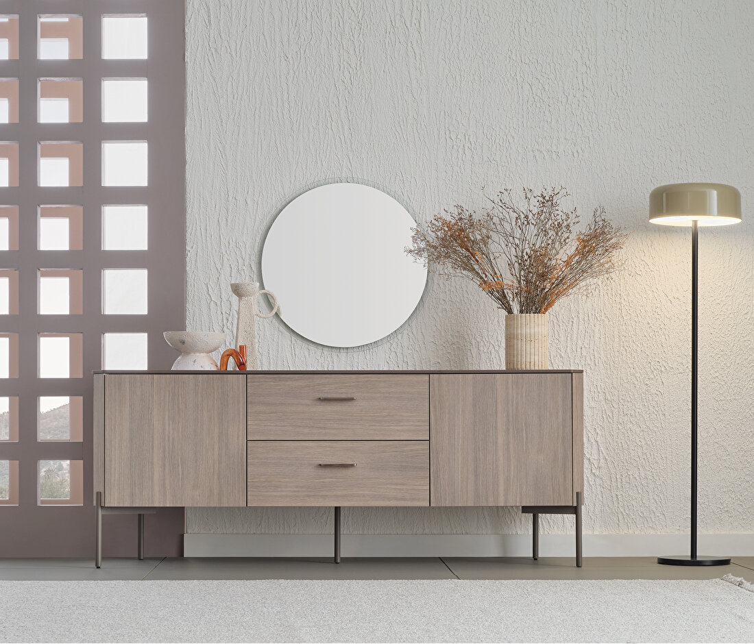 Varena Oak-Taupe Sideboard