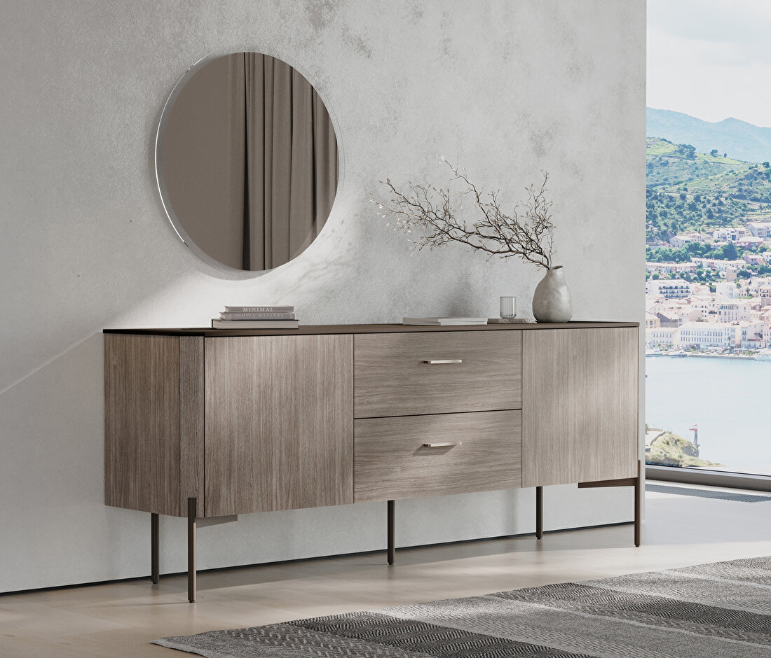 Varena Oak-Taupe TV Stand