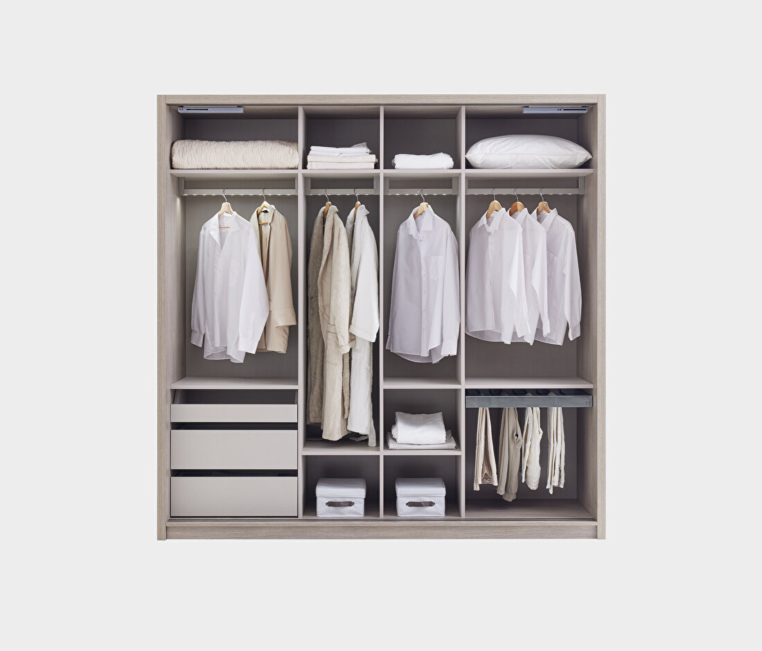 Varena Oak-Taupe Wardrobe