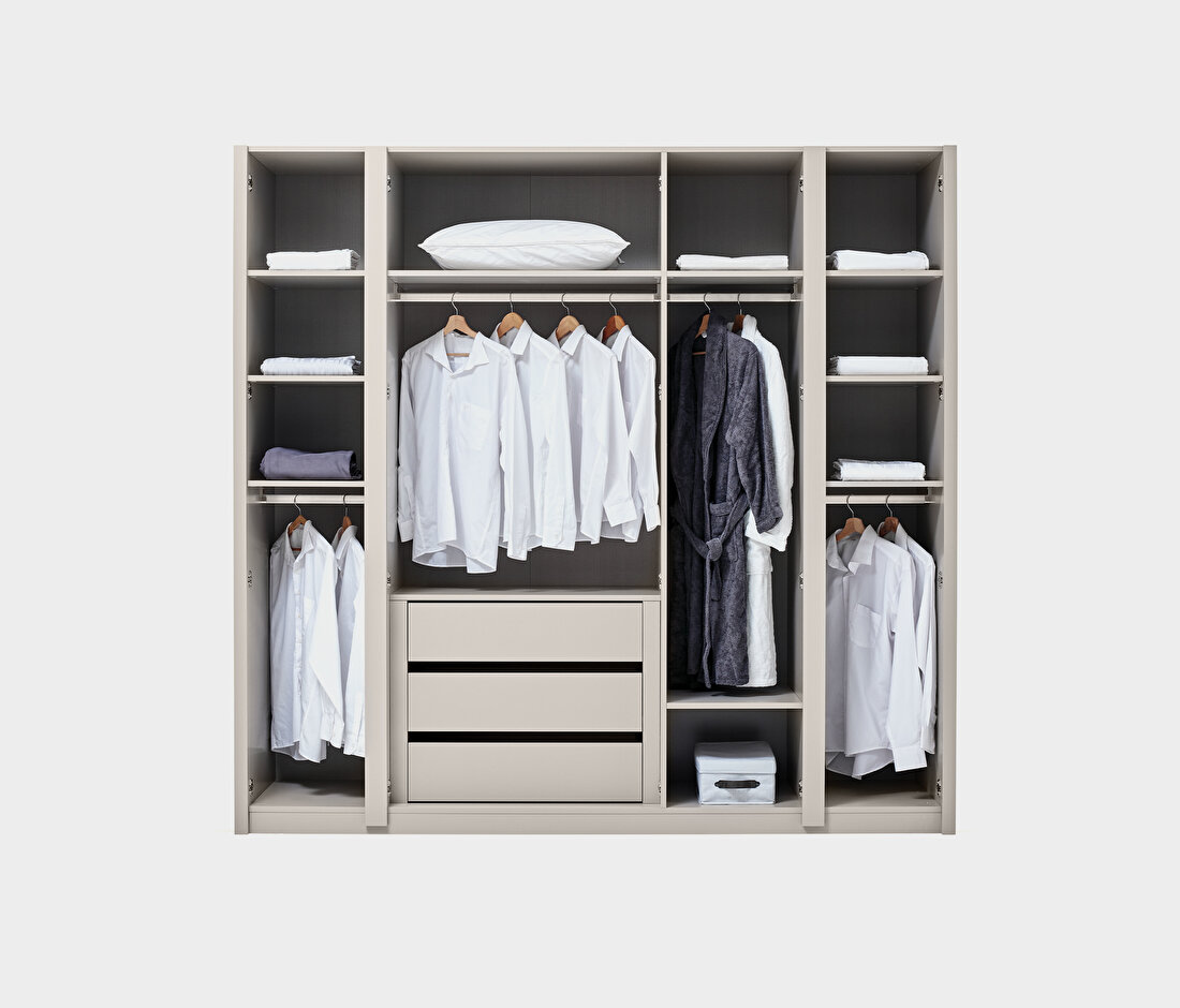 Cante Natural Oak-Beige Wardrobe