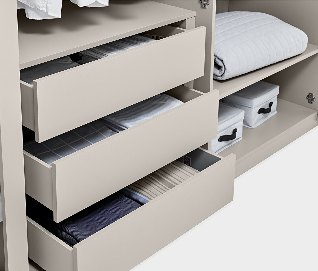 Cante Natural Oak-Beige Wardrobe