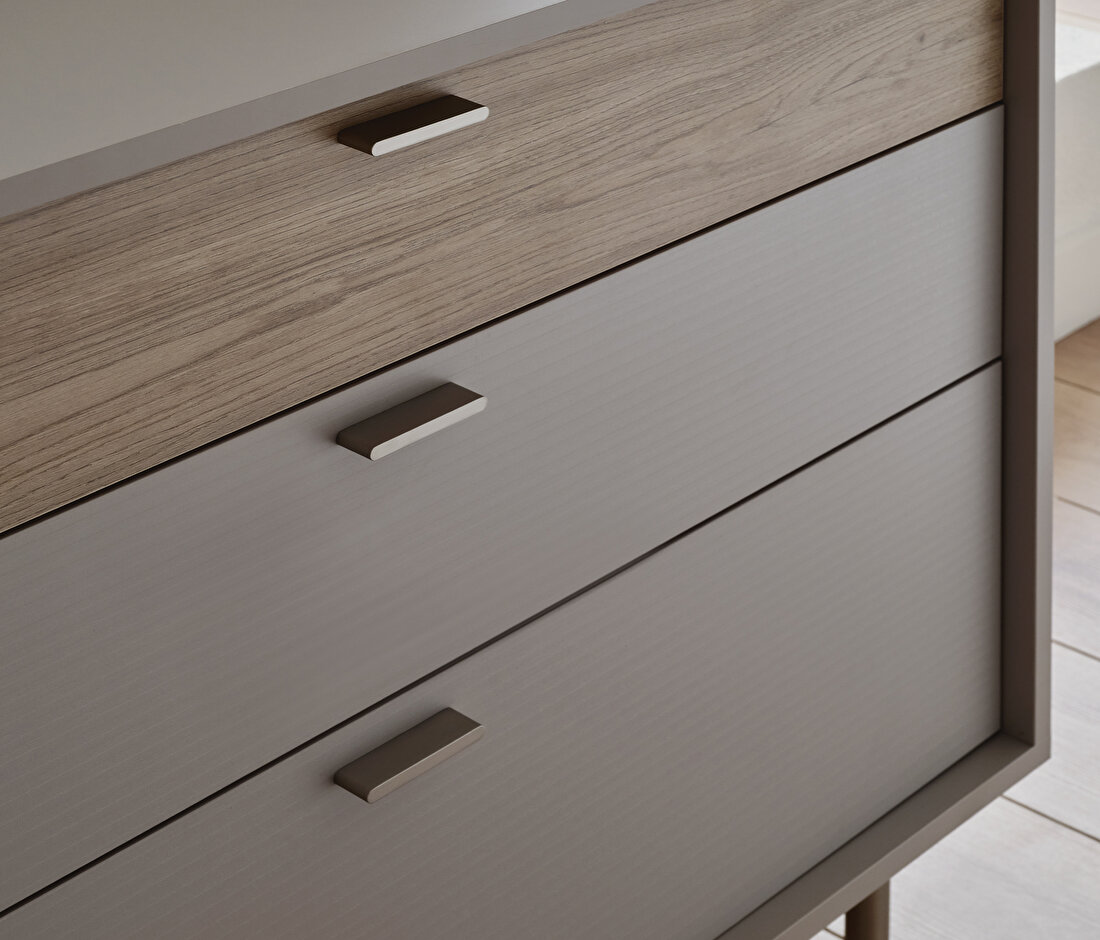 Cante Natural Oak and Beige Chest of Drawers