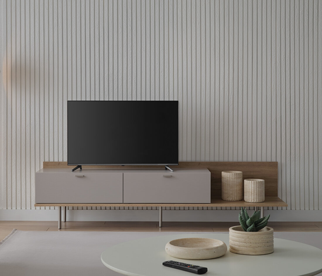Cante Oak-Beige TV Stand