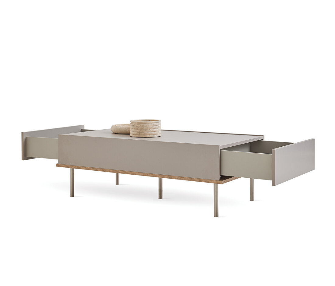 Cante Oak and Beige Coffee Table
