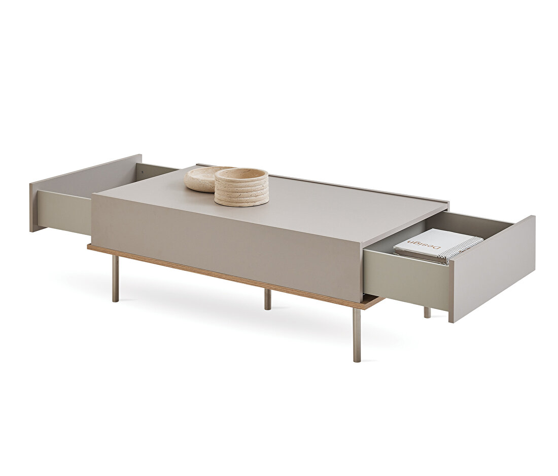 Cante Oak and Beige Coffee Table