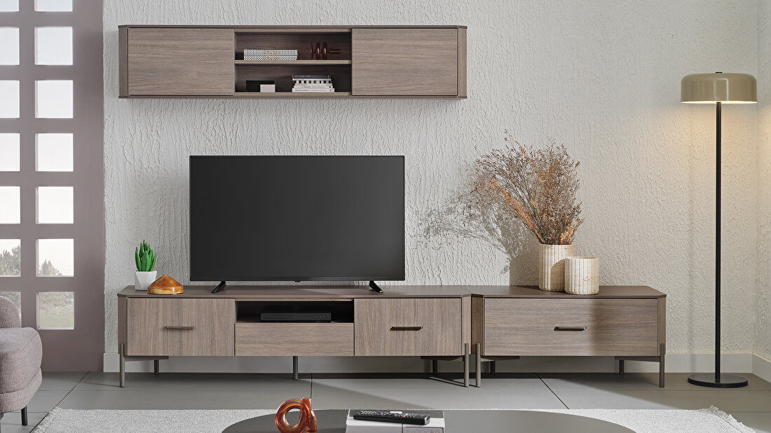 Varena Oak-Taupe TV Unit Combination 1