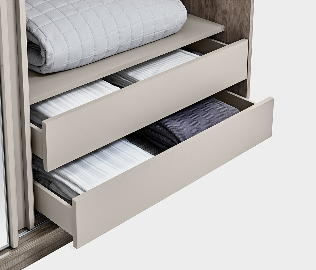 Cante Natural Oak-Beige Wardrobe