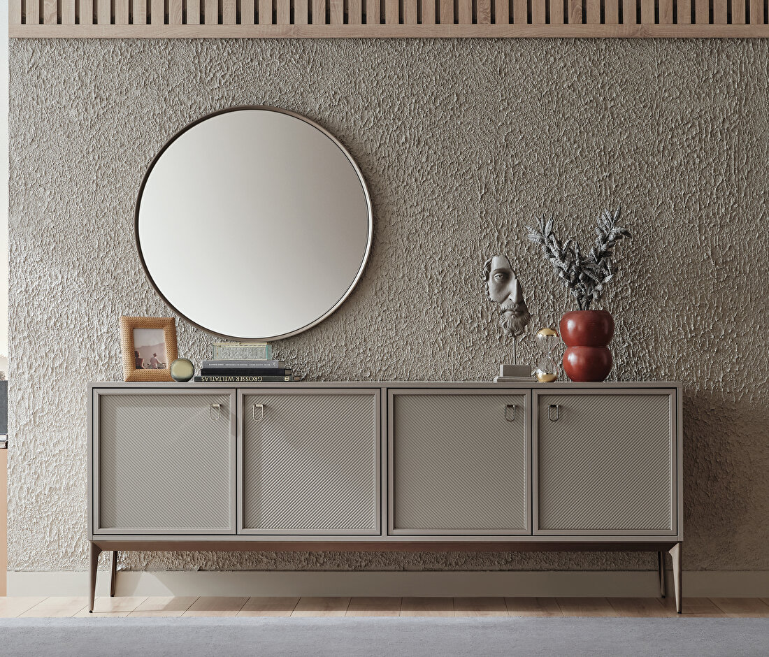 Hera Stone Colored Sideboard