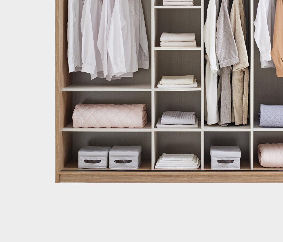 Perge Oak-Cream Wardrobe