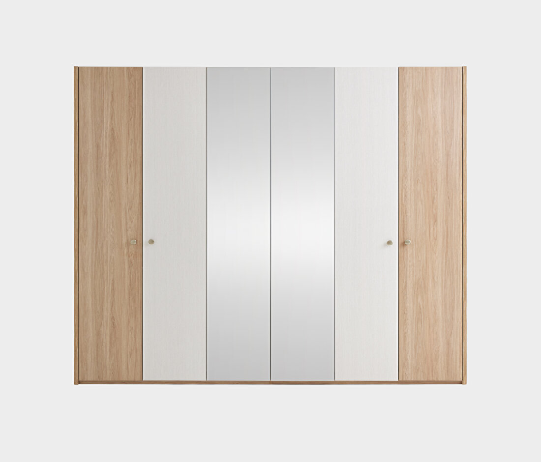 Perge Oak-Cream Wardrobe