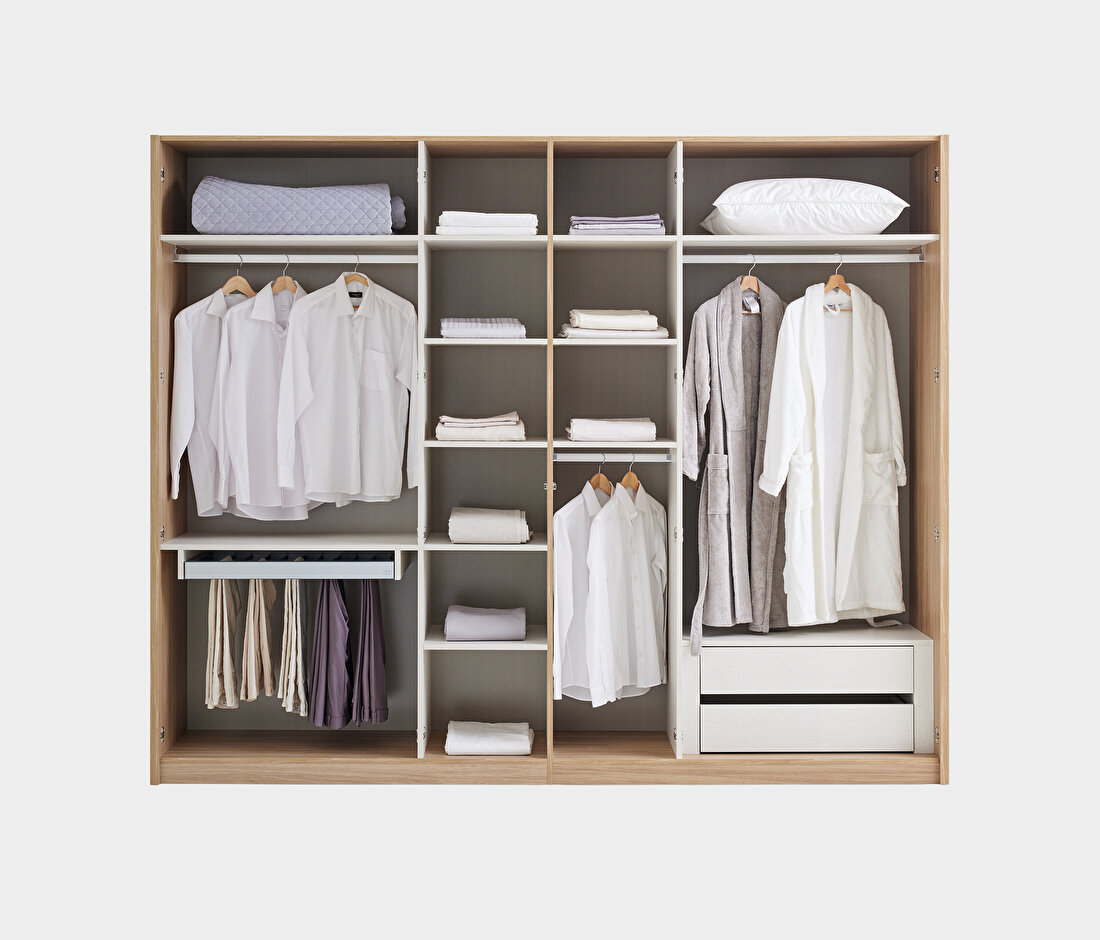 Perge Oak-Cream Wardrobe