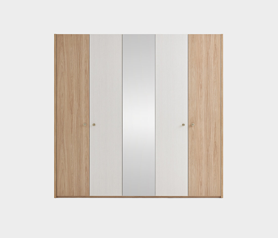 Perge Oak-Cream Wardrobe