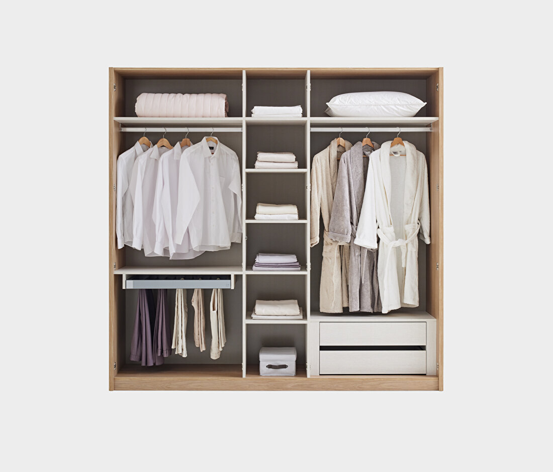 Perge Oak-Cream Wardrobe