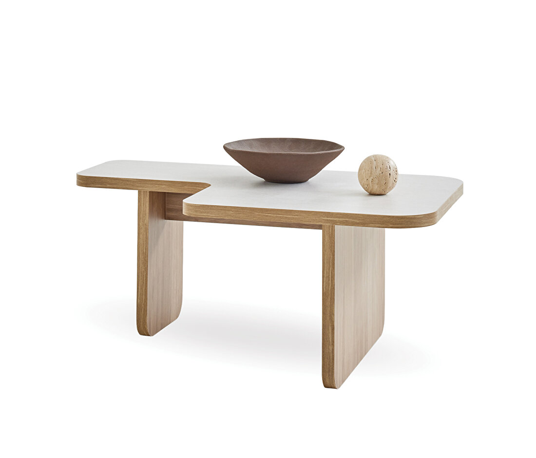 Perge Oak - Cream Coffee Table