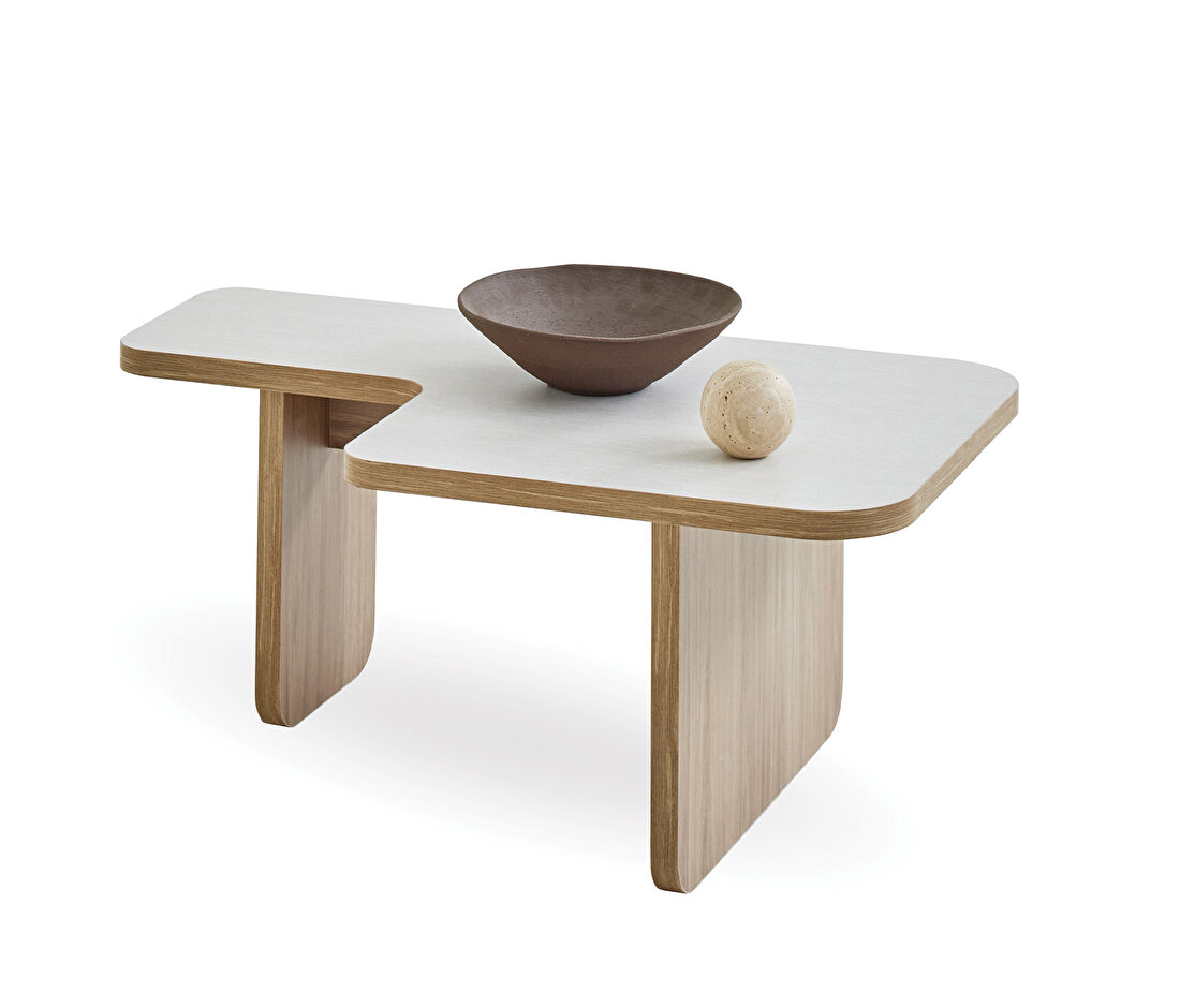 Perge Oak - Cream Coffee Table