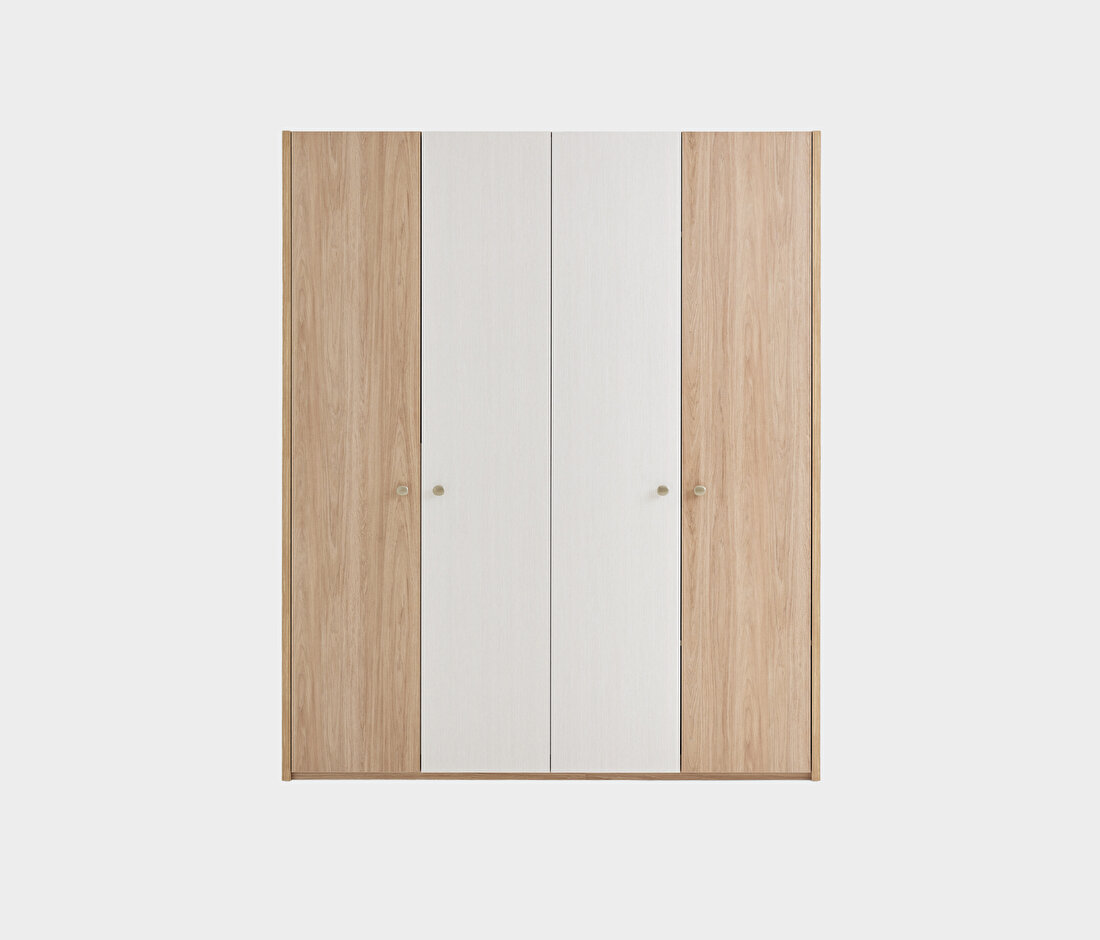Perge Oak-Cream Wardrobe