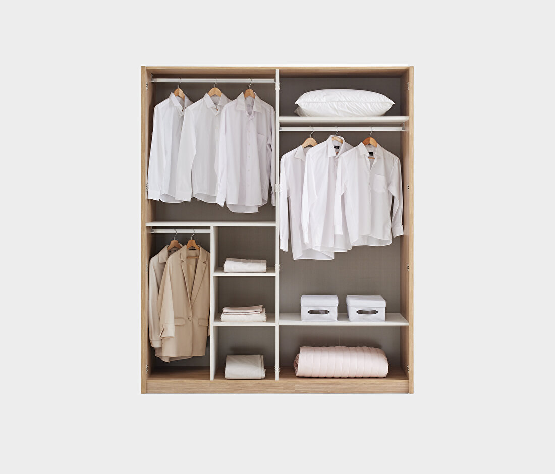 Perge Oak-Cream Wardrobe