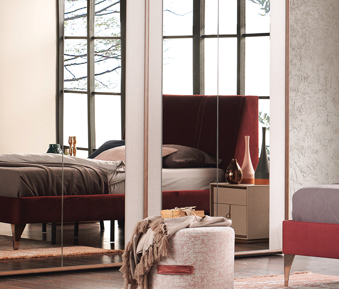Netha Walnut-Beige Wardrobe
