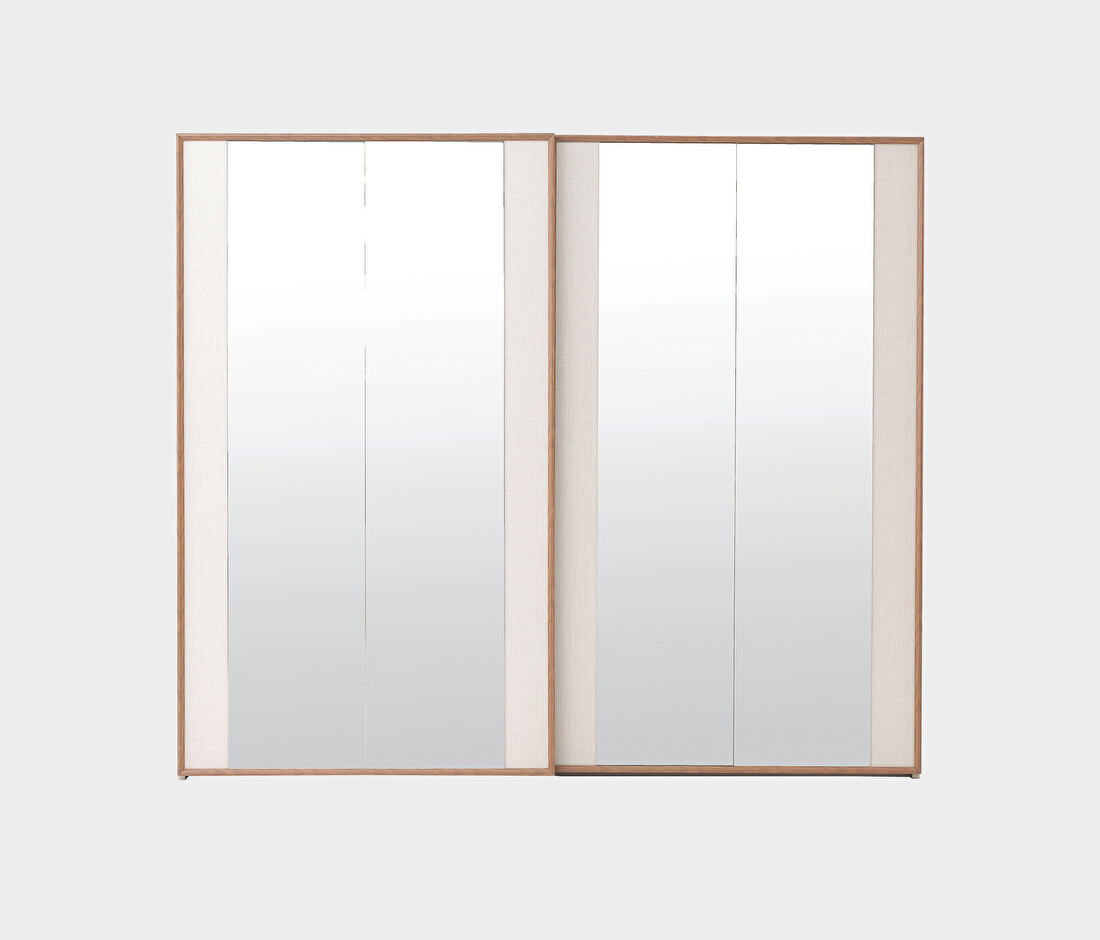 Netha Walnut-Beige Wardrobe