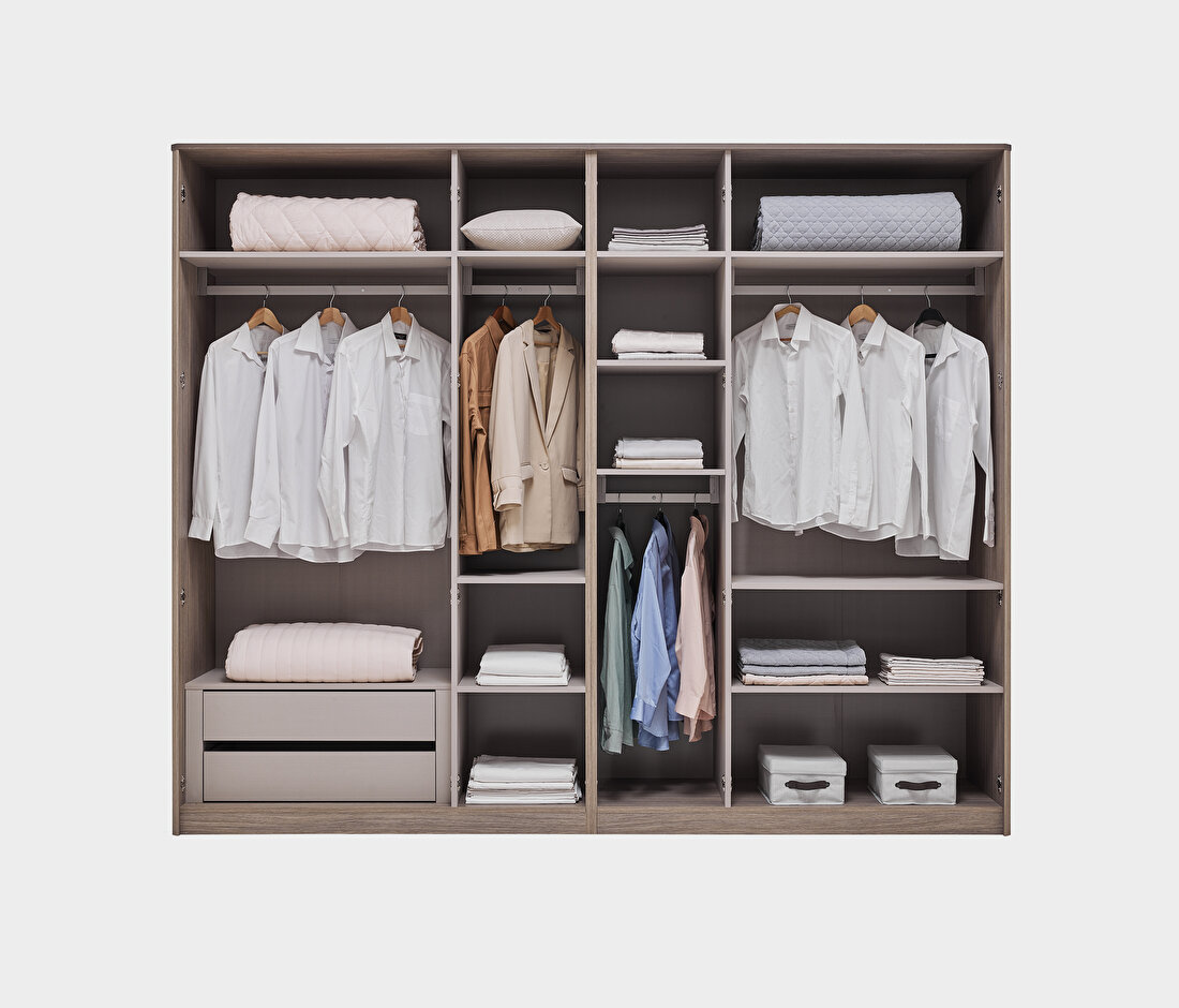 Varena Oak-Taupe Wardrobe