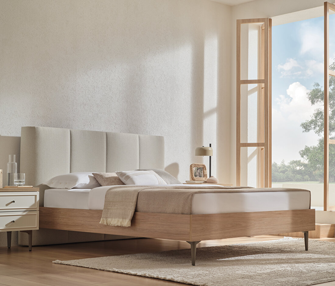Marsana Base with Headboard(160x200 cm) 71001 Beige
