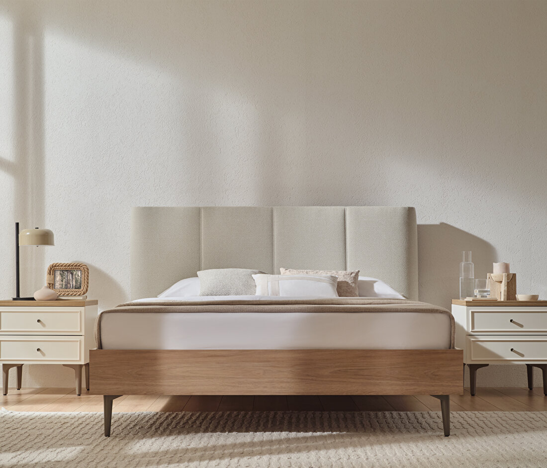 Marsana Base with Headboard(160x200 cm) 71001 Beige