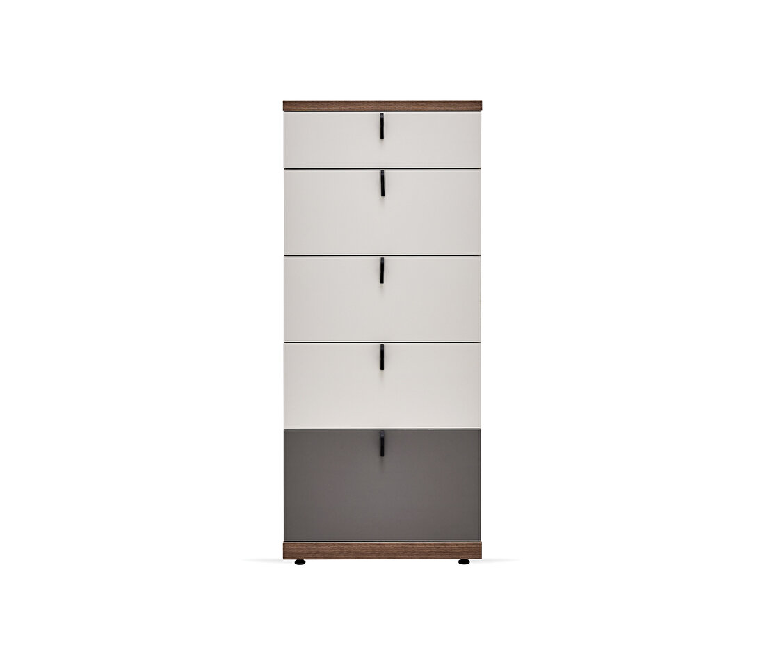 Cordell White-Gray High Chest of Drawers